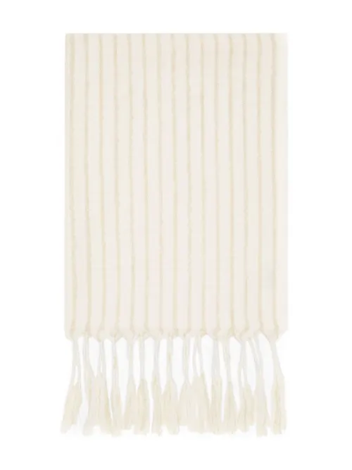Écharpe rayée à pompons - Brunello Cucinelli - Modalova