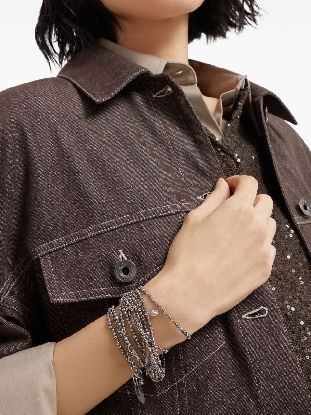 Brunello Cucinelli Monili armband - Grijs