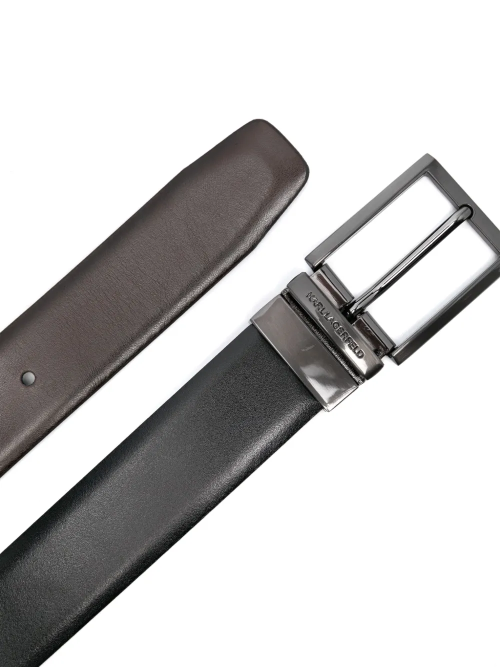 Karl Lagerfeld leather belt - Zwart