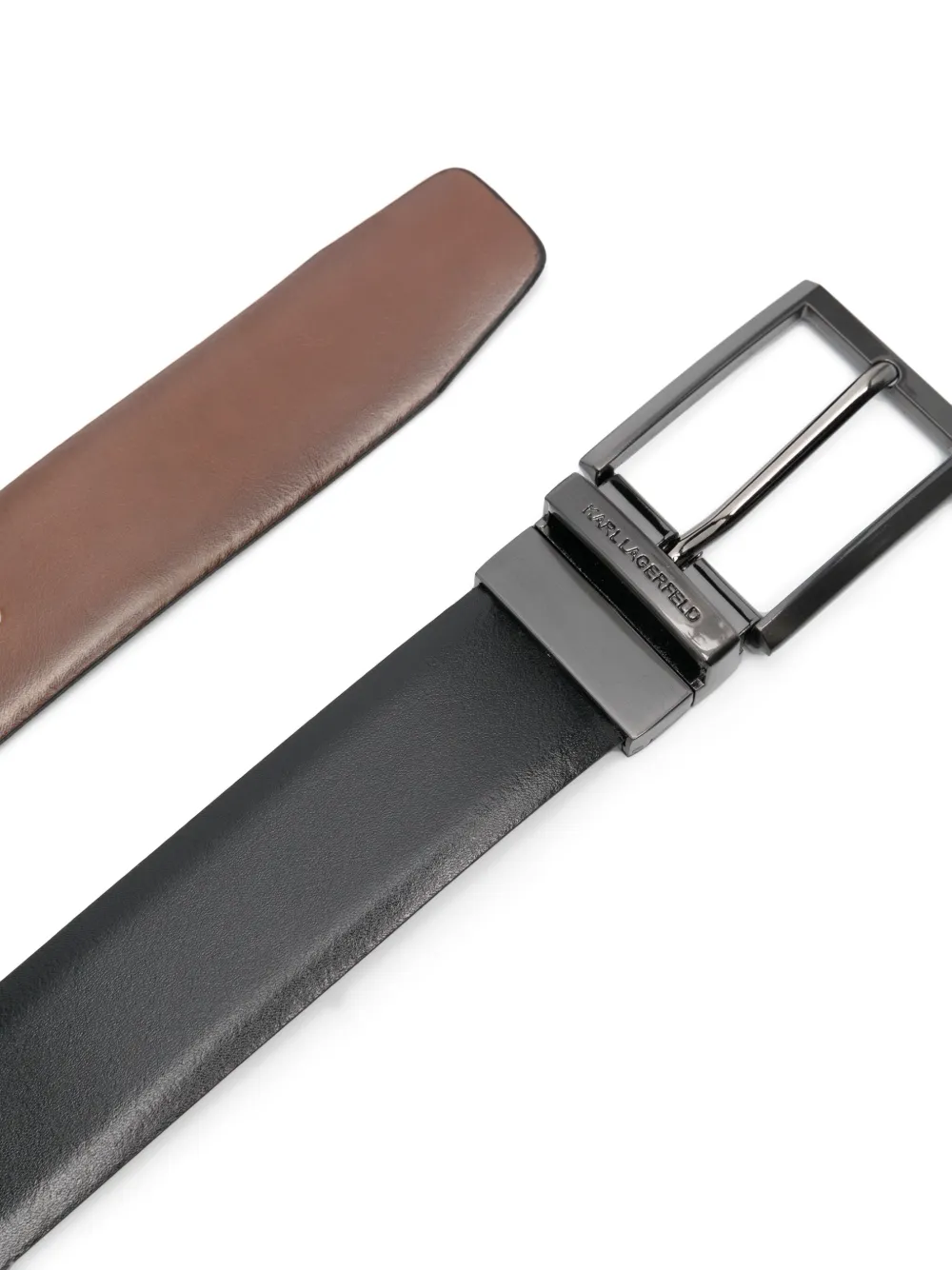 Karl Lagerfeld Leren riem - Zwart