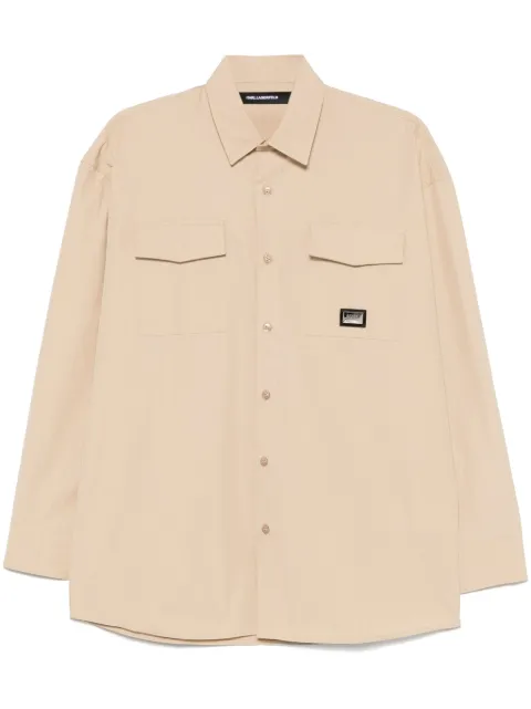 Karl Lagerfeld logo-plaque shirt 