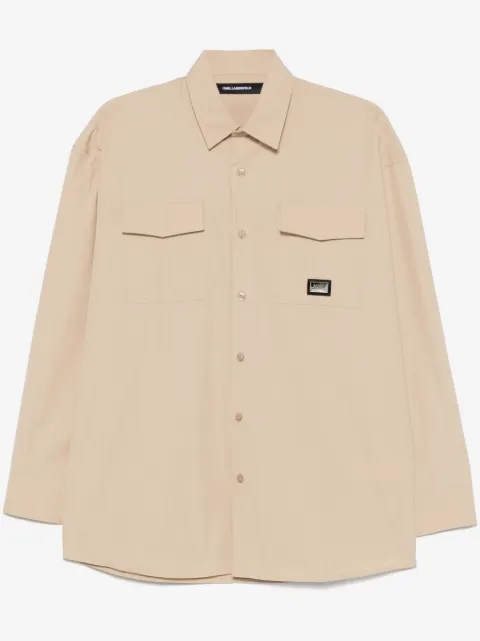 Karl Lagerfeld logo-plaque shirt