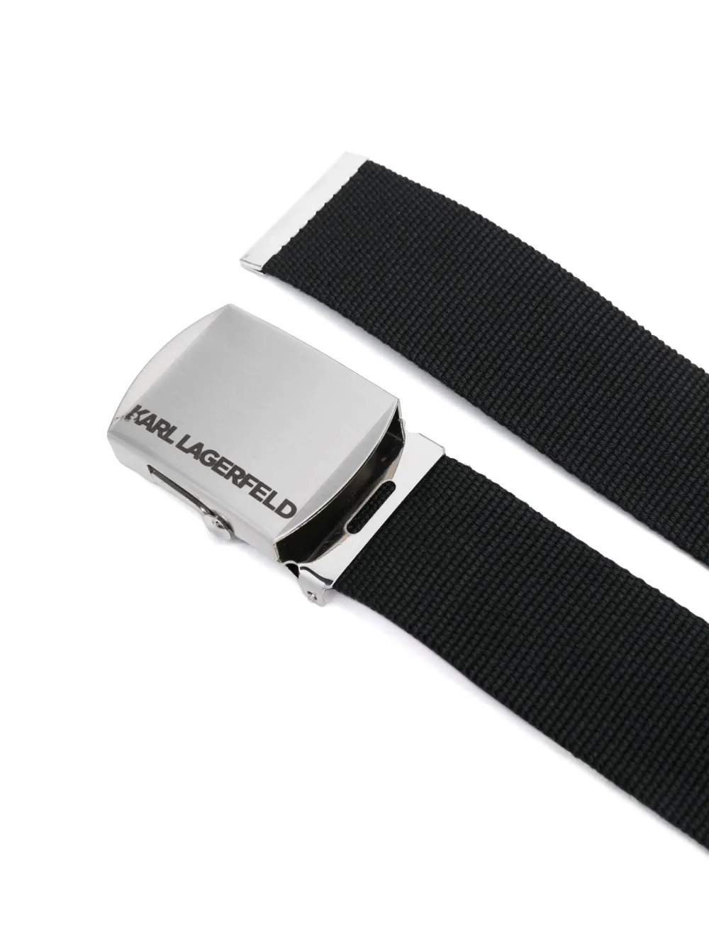 Karl Lagerfeld Canvas riem - Zwart