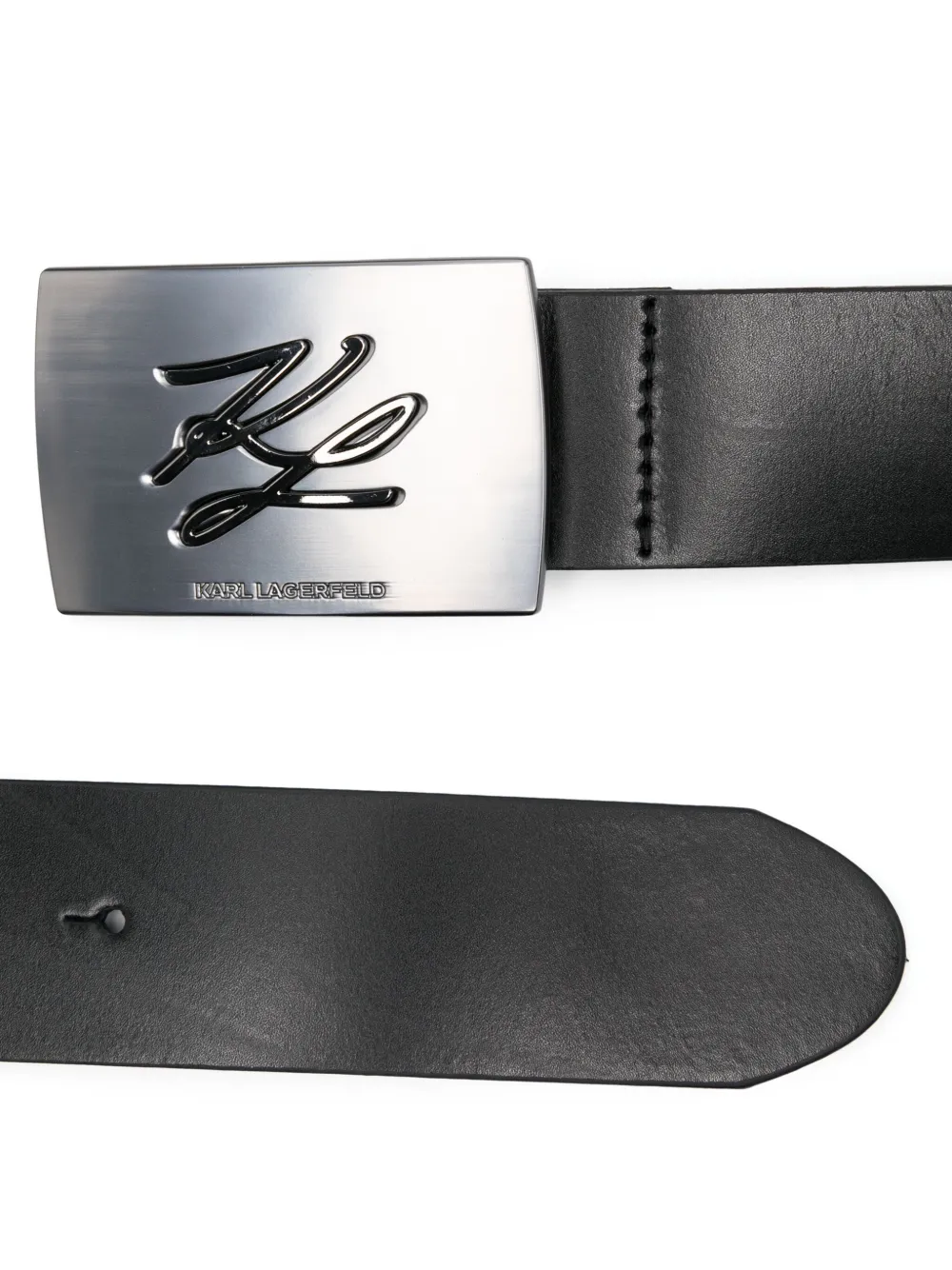 karllagerfeld Karl Lagerfeld Leren riem - Zwart