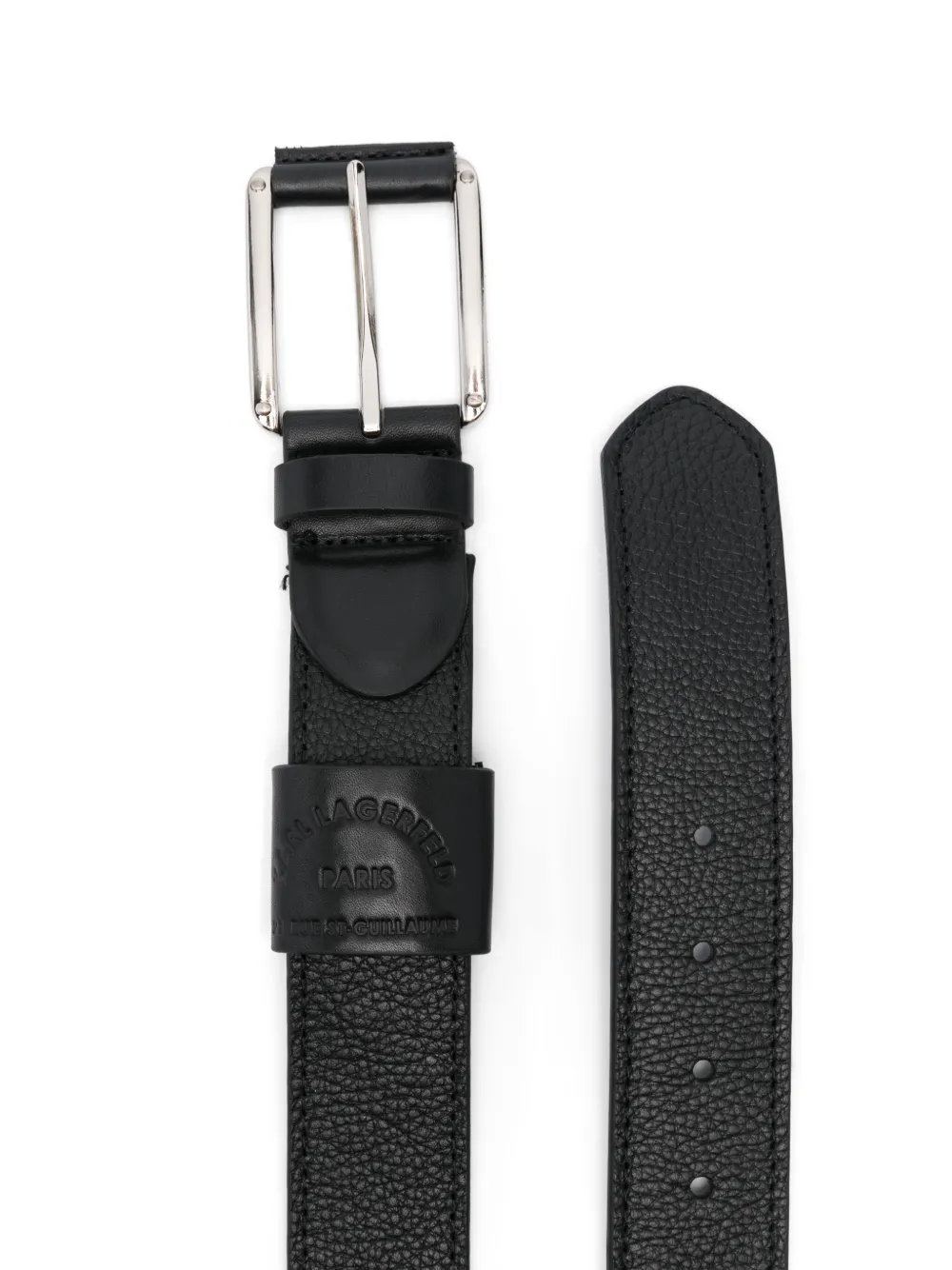 Karl Lagerfeld Leren riem - Zwart