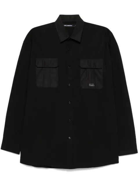 Karl Lagerfeld logo-plaque shirt 