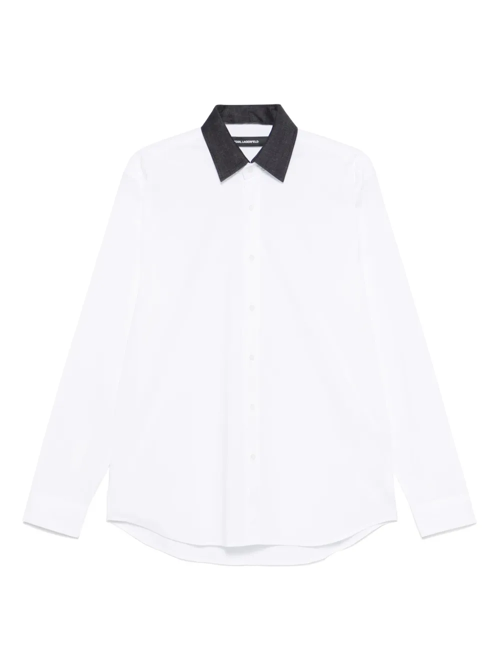 contrast-collar shirt