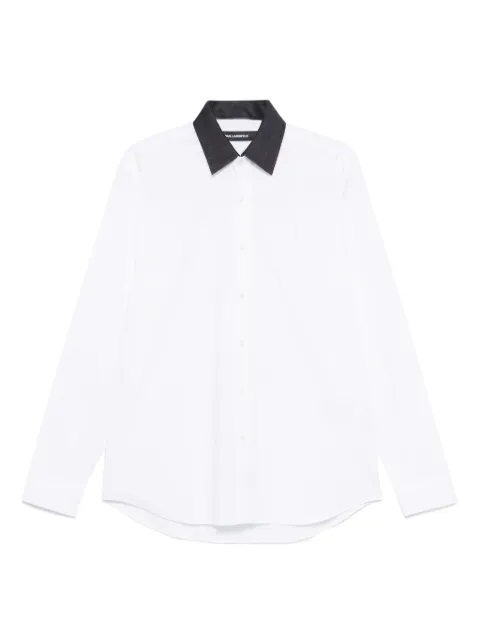 Karl Lagerfeld playera tipo polo con cuello en contraste