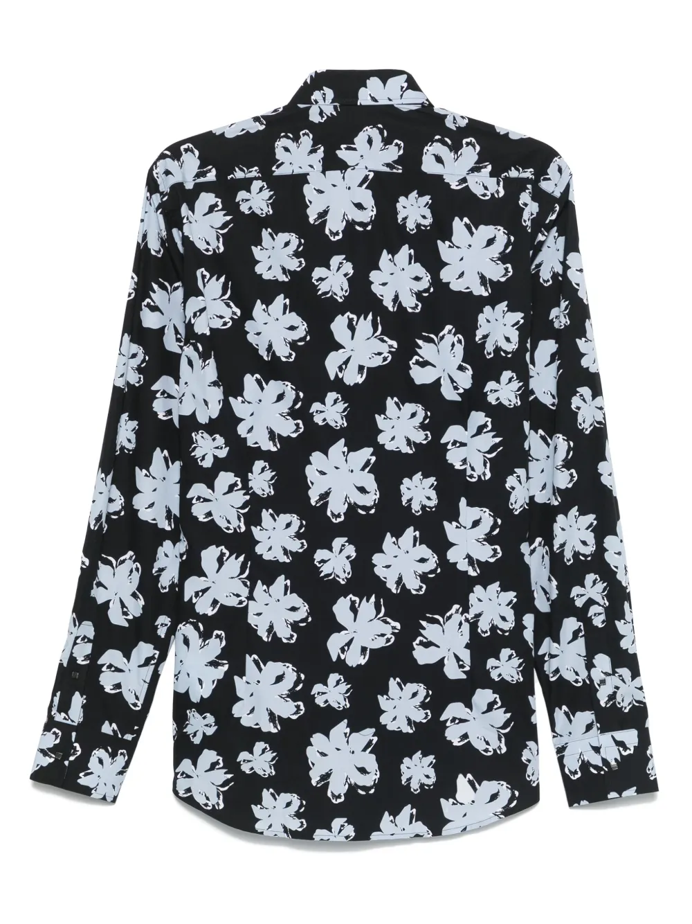 Karl Lagerfeld Overhemd met bloemenprint - Zwart