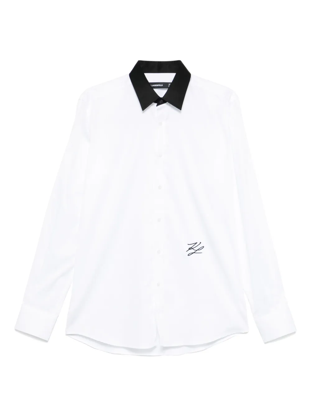 contrast-collar shirt