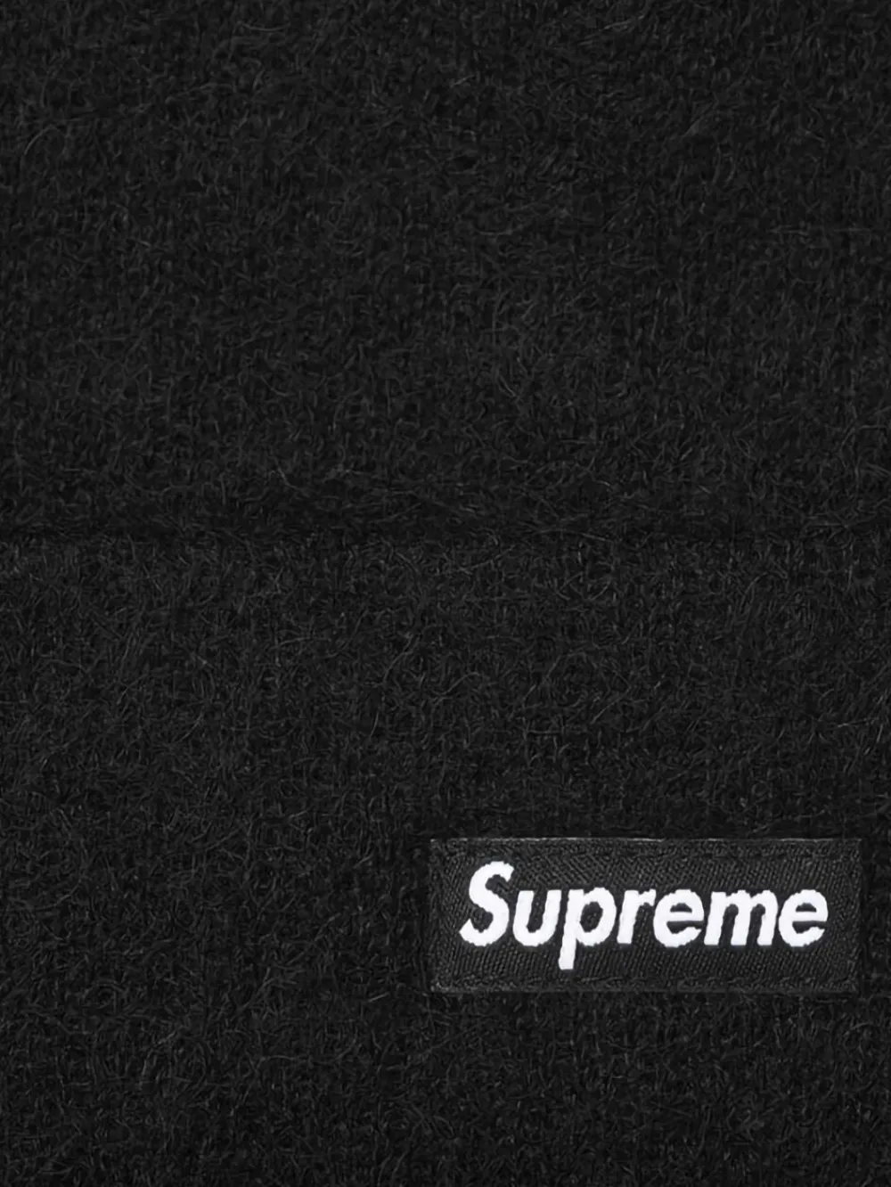 Supreme mohair "FW 24 Black" muts Zwart