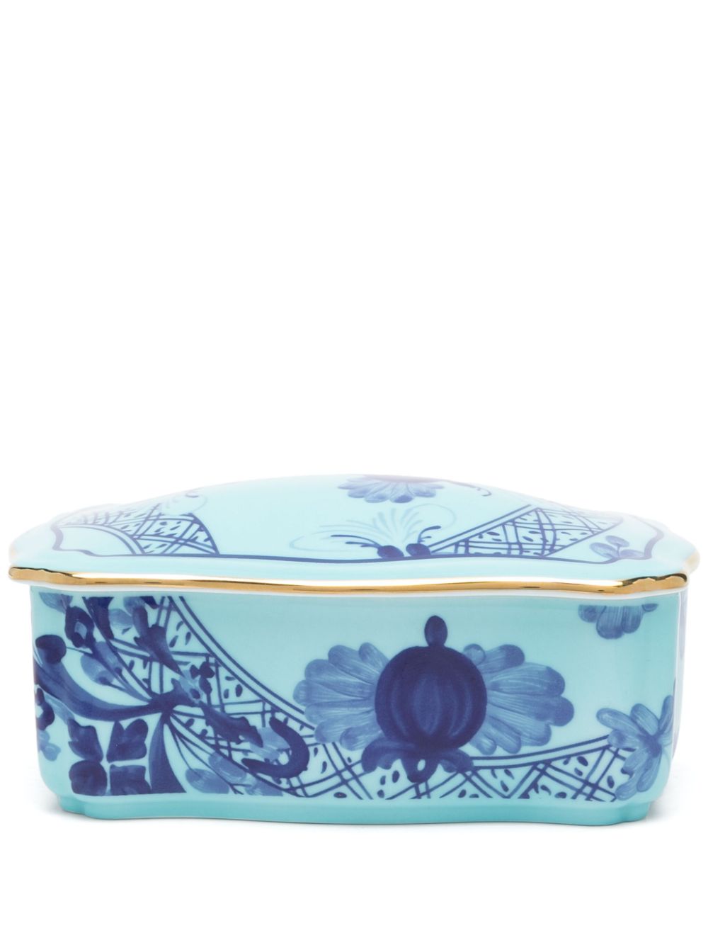 GINORI 1735 Iris trinket box (14.6cm x 7.2cm) - Blue