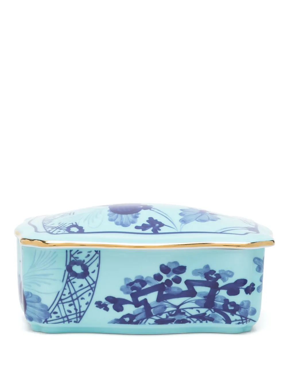 GINORI 1735 Iris trinket box (14.6cm x 7.2cm) - Blauw