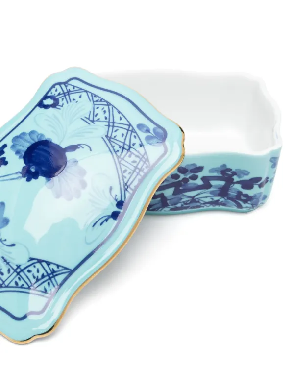 irie GINORI 1735 Iris Trinket Box (14.6cm x 7.2cm) | Blue | FARFETCH