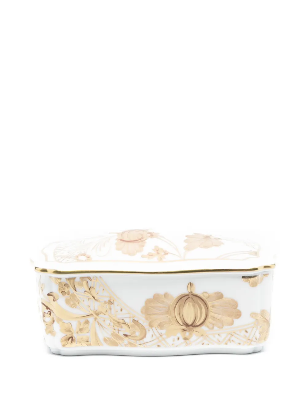 Ginori 1735 Oriente Italiano Porcelain Trinket Box (6cm X 14cm) In Weiss