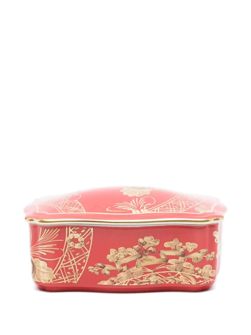 GINORI 1735 Oriente Italiano porcelain trinket box (5cm x 13cm) - Rood