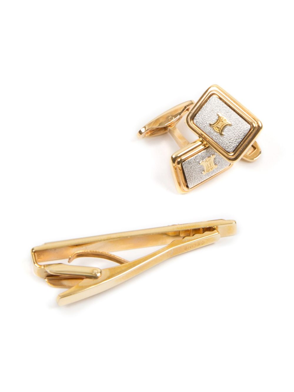 Céline Pre-Owned 1990 Triomphe cufflink set - Goud