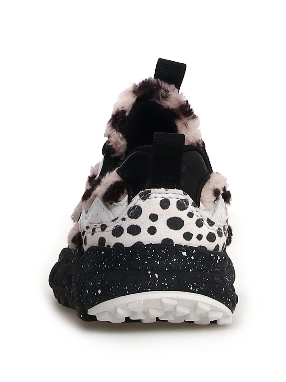 FLOWER MOUNTAIN KIDS Sneakers met vlakken van imitatiebont Bruin