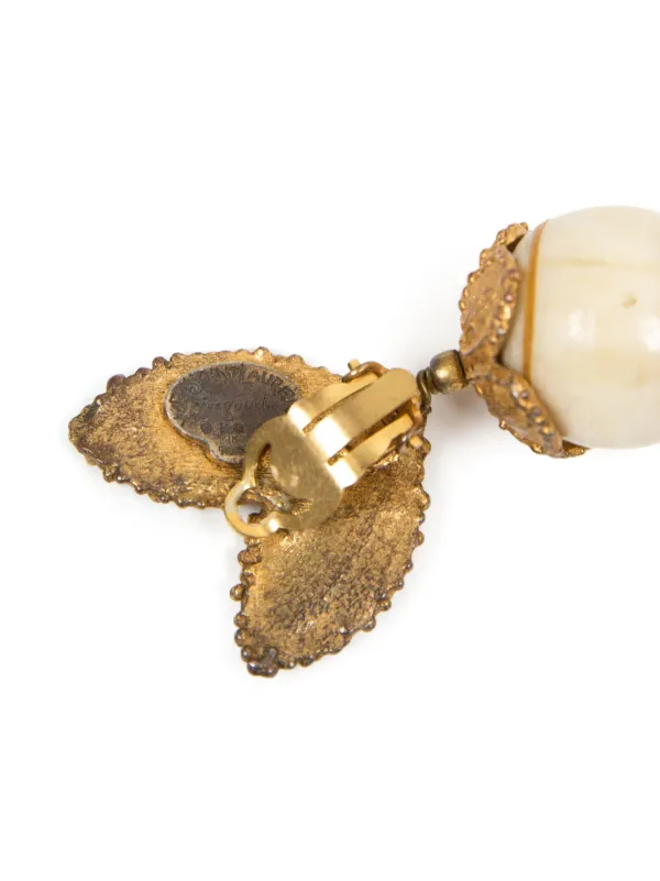 Saint Laurent Pre-Owned 1980s clip-on Earrings Gold FARFETCH IN