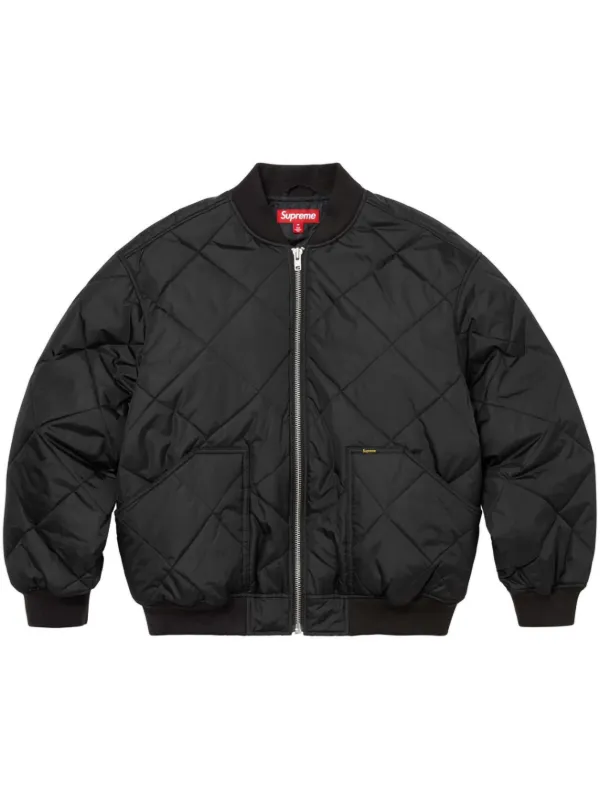 Supreme AOI Quilted FW 24 Black Bomber Jacket Black FARFETCH TR