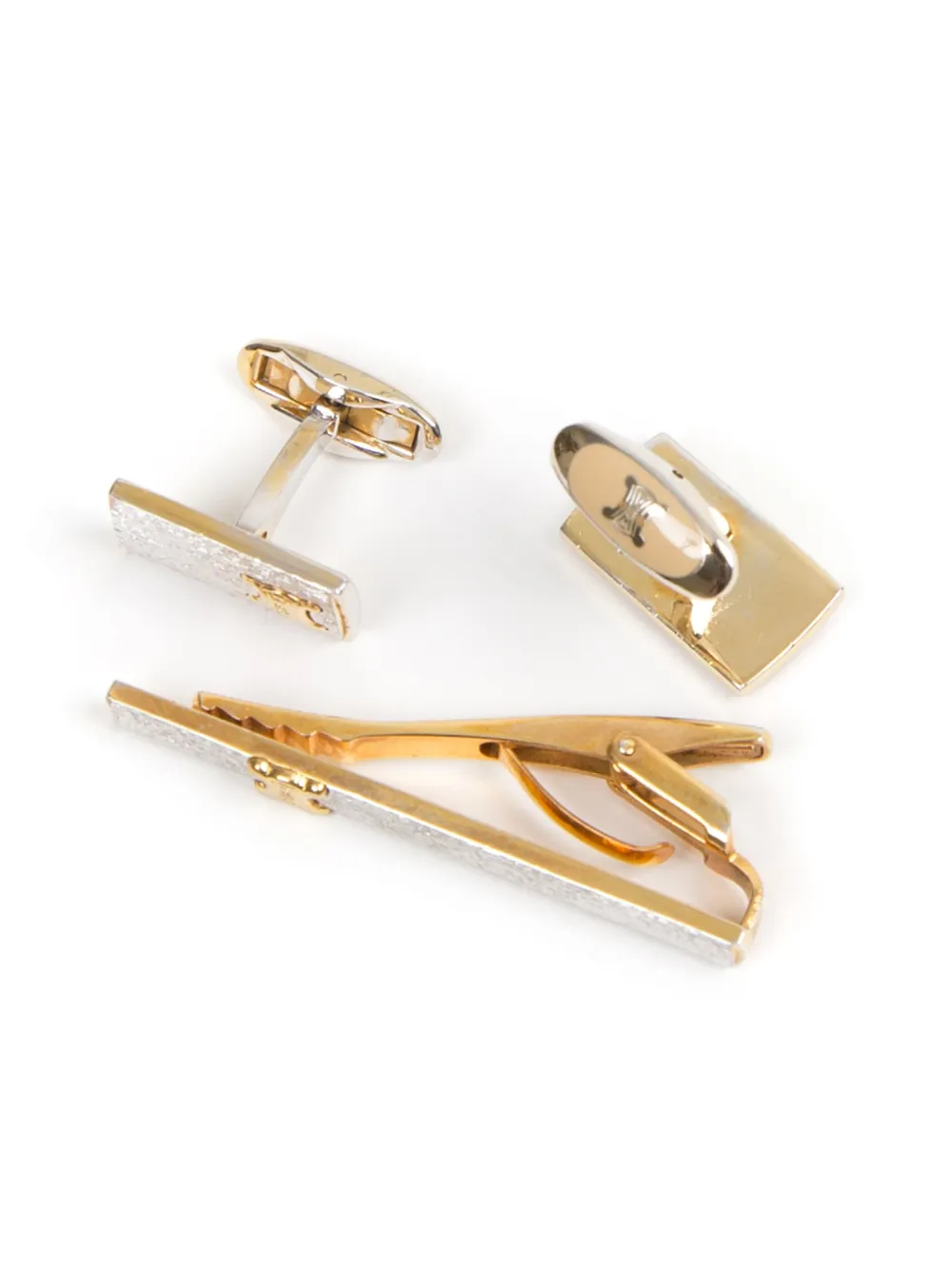 Pre-owned Celine 1980 Triomphe Cufflinks Set In 金色
