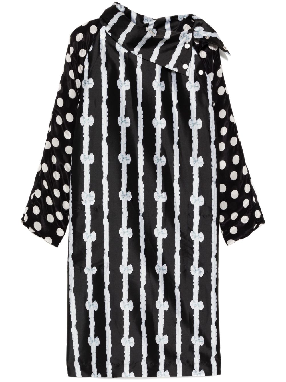 all-over graphic print dress