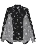 Black Comme Des Garçons graphic-print shirt