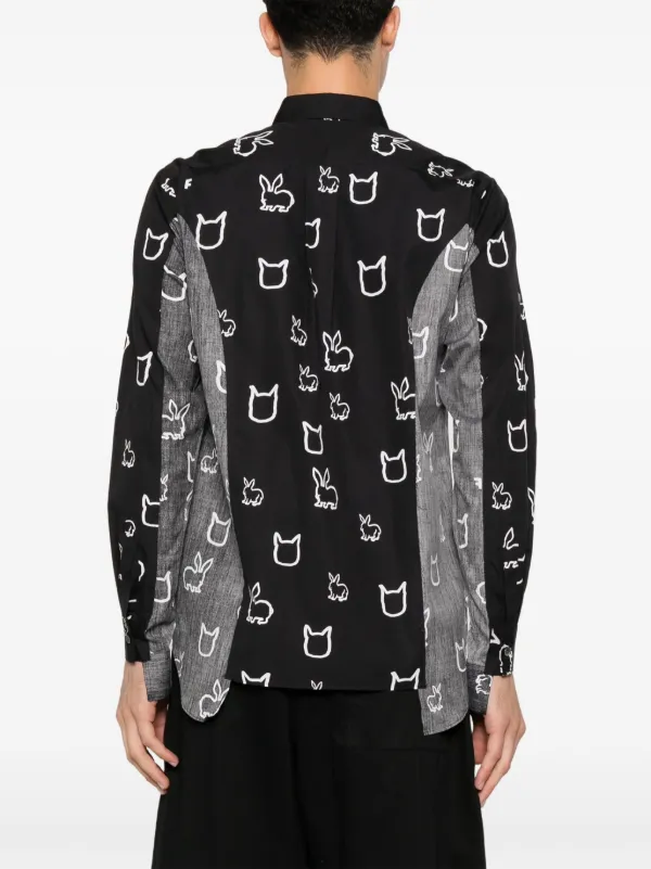 Black Comme Des Garçons グラフィック シャツ | ブラック | FARFETCH JP