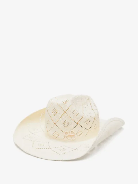 Ruslan Baginskiy logo-appliqué perforated cowboy hat