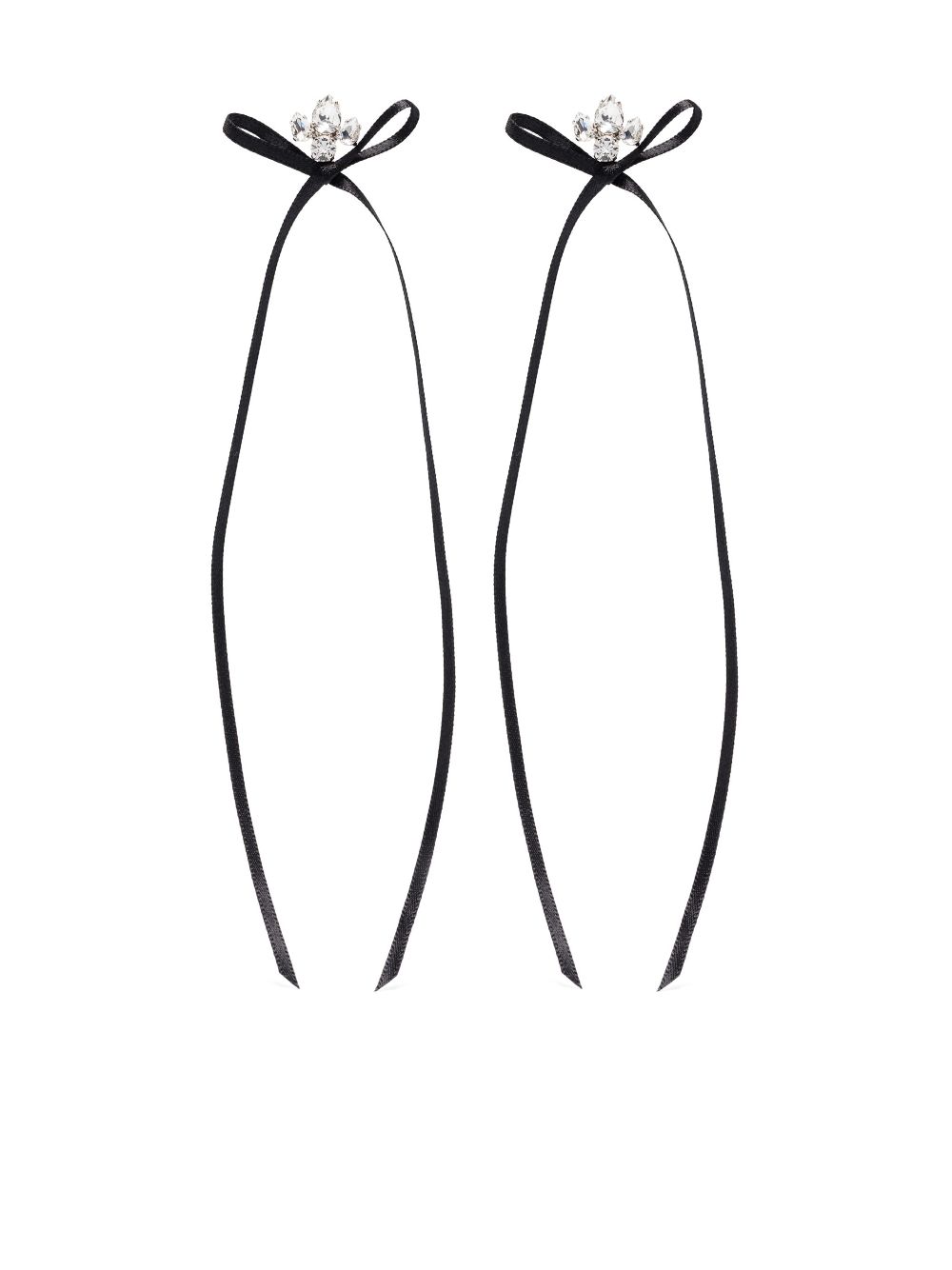 Simone Rocha Bow Ribbon earrings - Silver