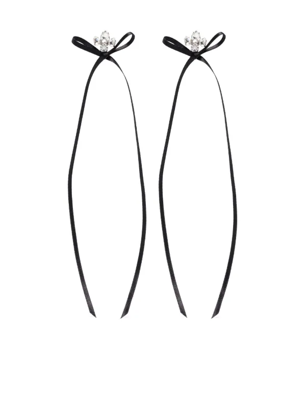 Simone Rocha Bow Ribbon ピアス Simone Rocha Bow Ribbon ピアス | シルバートーン | FARFETCH JP