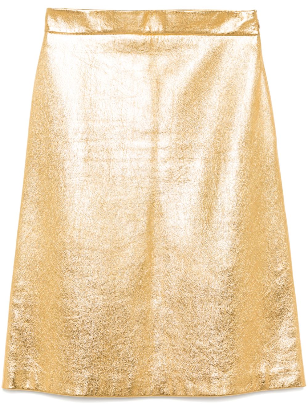 Prada Pre-Owned 2019 metallic gold leather skirt