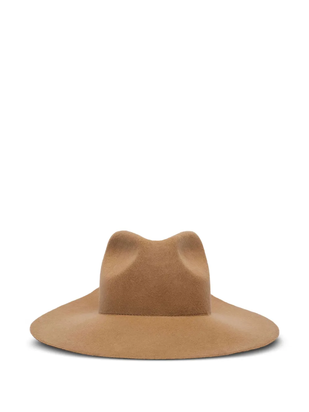 Max Mara leather-plaque felt hat | Brown | Image 1