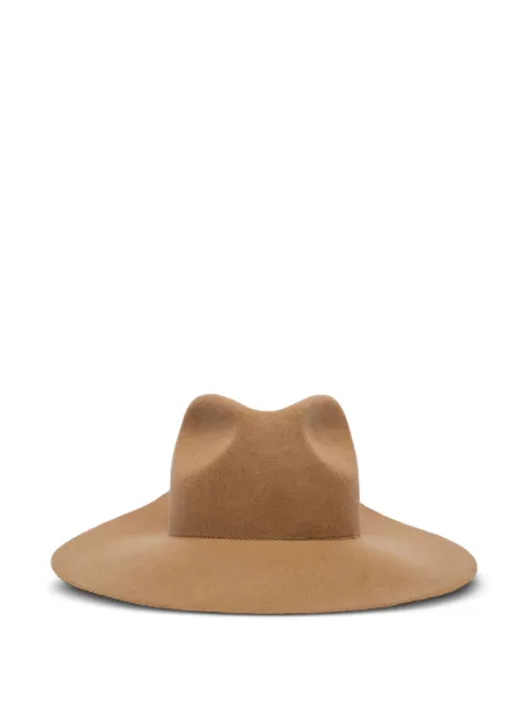 Max Mara Chapéu com placa de couro