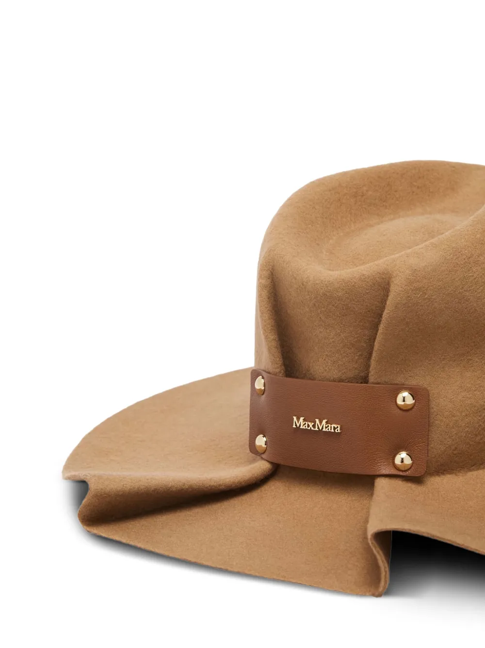 Max Mara leather-plaque felt hat | Image 2