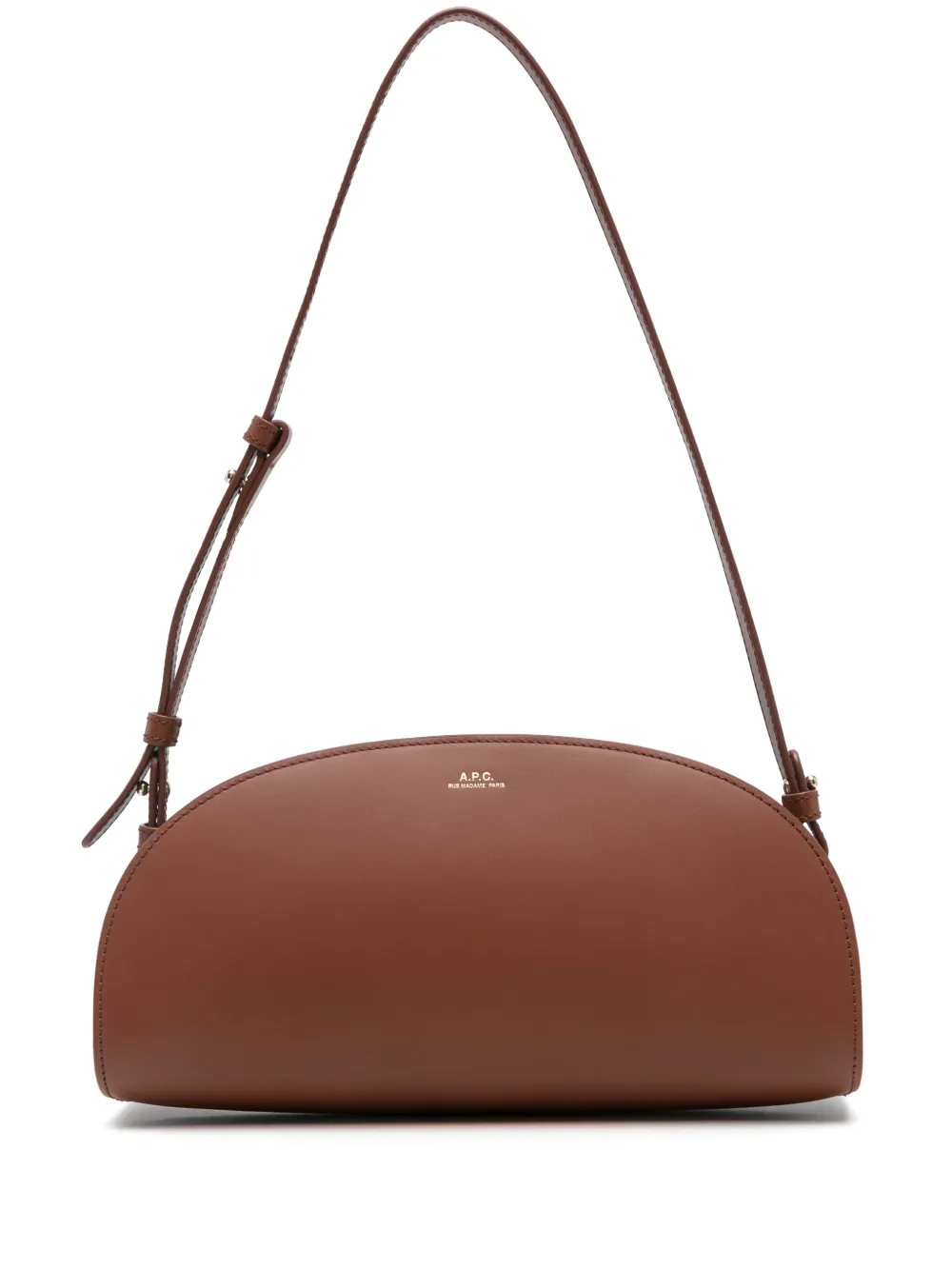A.P.C. Borsa a spalla Demi-Lune - Marrone