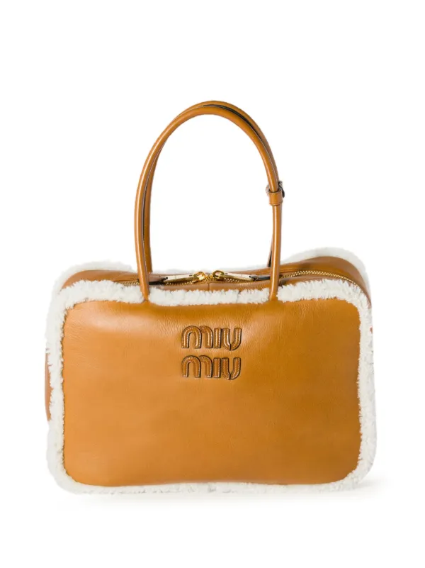 Miu Miu Beau ハンドバッグ | ブラウン | FARFETCH JP