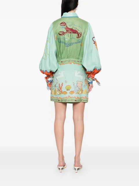 ALEMAIS Surrealist Summer mini shirtdress 4931D - 3