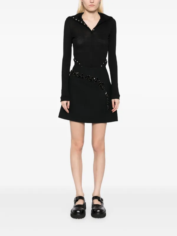 Prada Pre-Owned デコラティブ ミニスカート | ブラック | FARFETCH JP