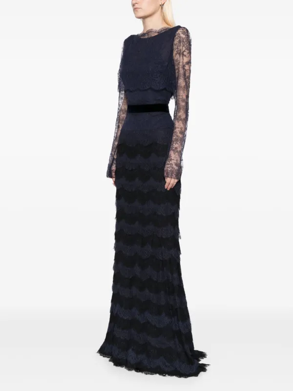 Christian Dior Pre-Owned Lace Dress | Blue | FARFETCH UK