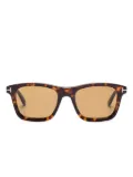 TOM FORD Eyewear The Tom Ford 1179 Barron Sunglasses feature a classic rectangular shape with an arching brow line suitable for men - Brown