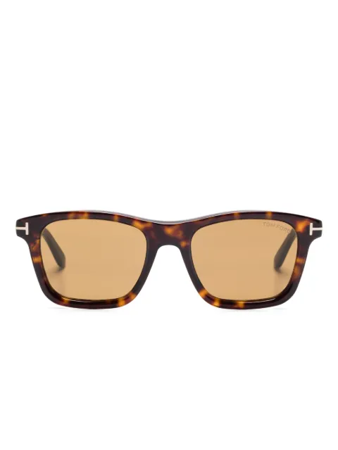 TOM FORD Eyewear The Tom Ford 1179 Barron Sunglasses feature a classic rectangular shape with an arching brow line suitable for men