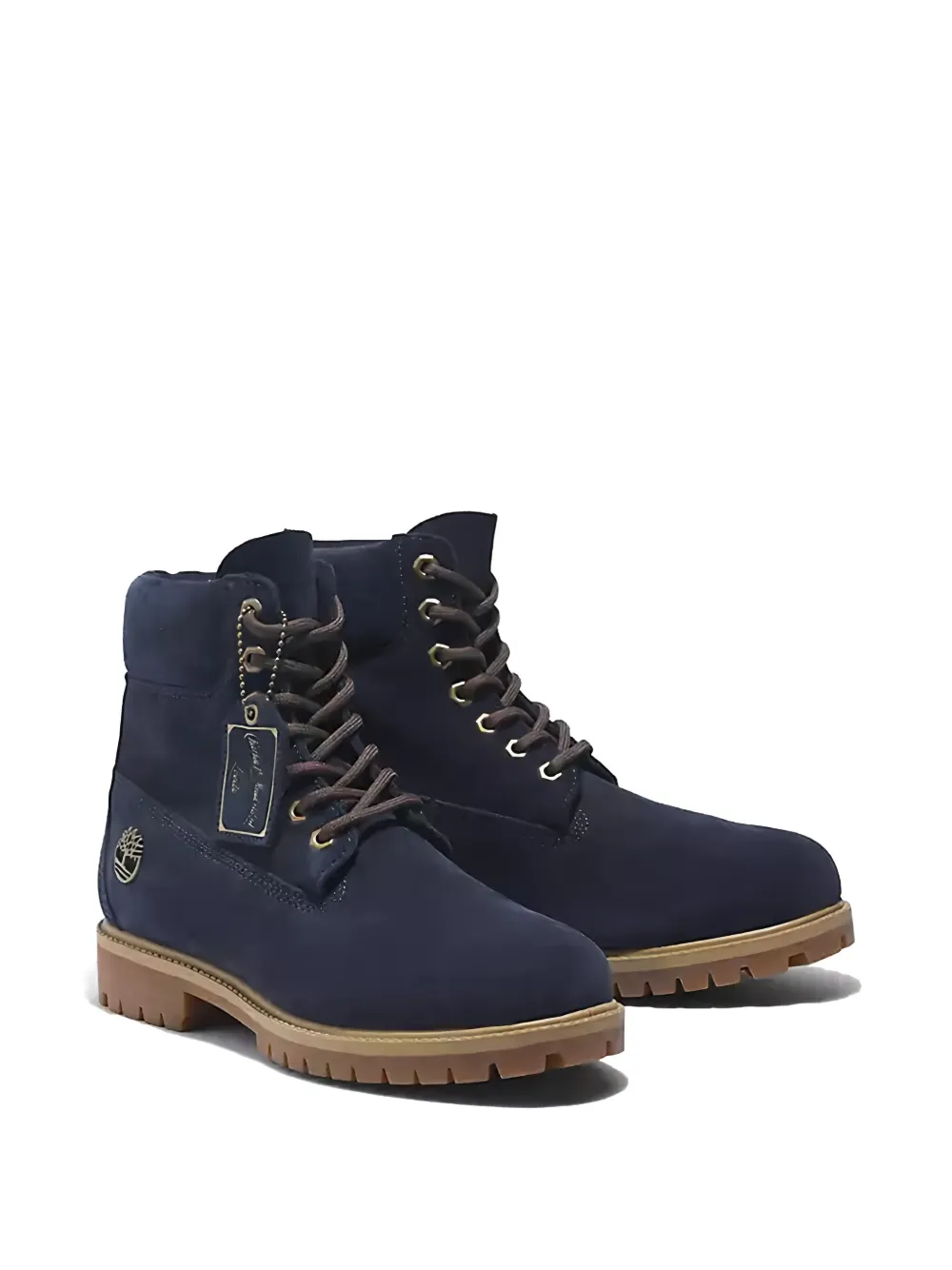 Timberland Heritage 6 Inch Lace Up Waterproof "Dark Blue Suede" boots
