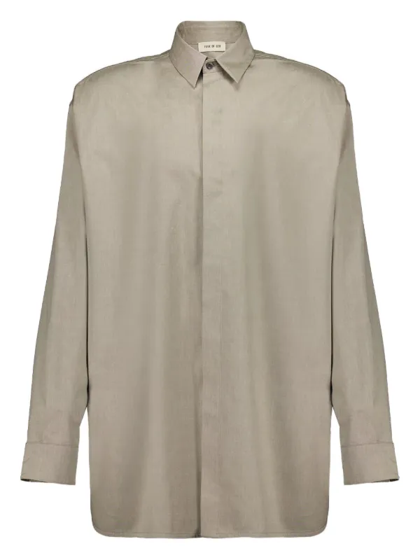 FEAR OF GOD シャツジャケット オリーブグリーン Short Sleeve Nylon Shirt in Green Iridescent | Fear of God