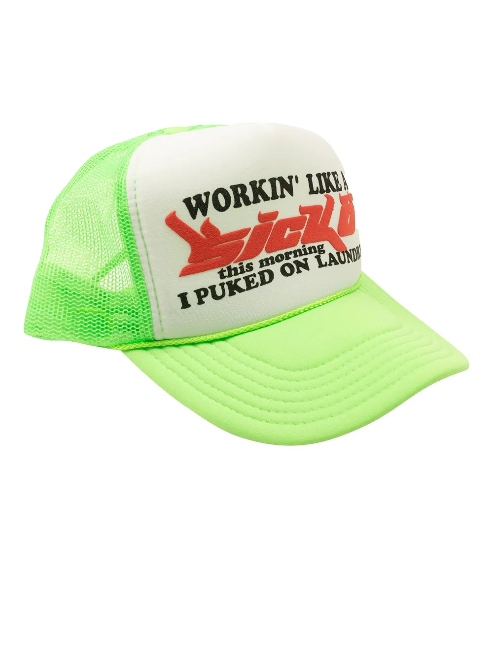 Sicko logo-print trucker hat - Groen
