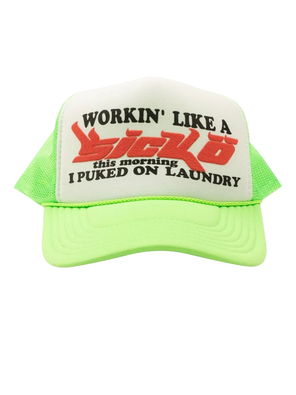 logo-print trucker hat