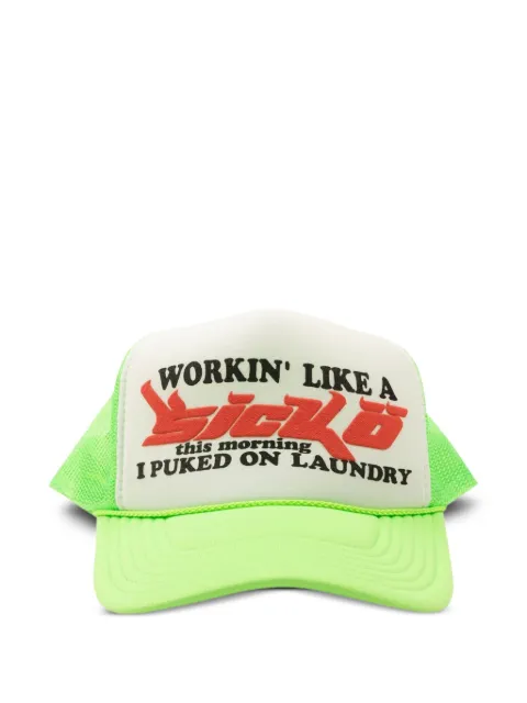 Sicko logo-print trucker hat