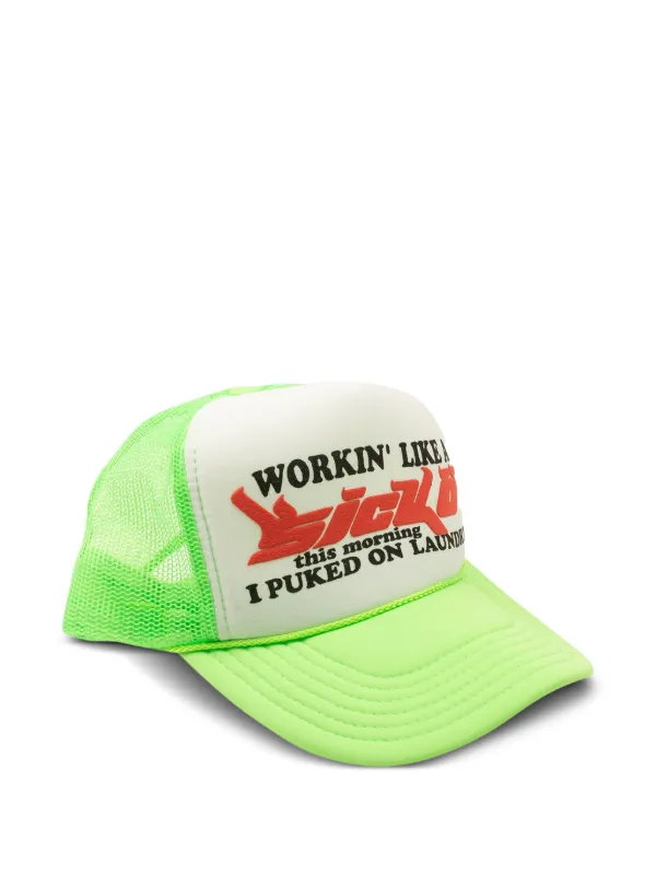 希少 SICKO Trucker Cap Sicko Laundry Trucker Hat Black/White - US