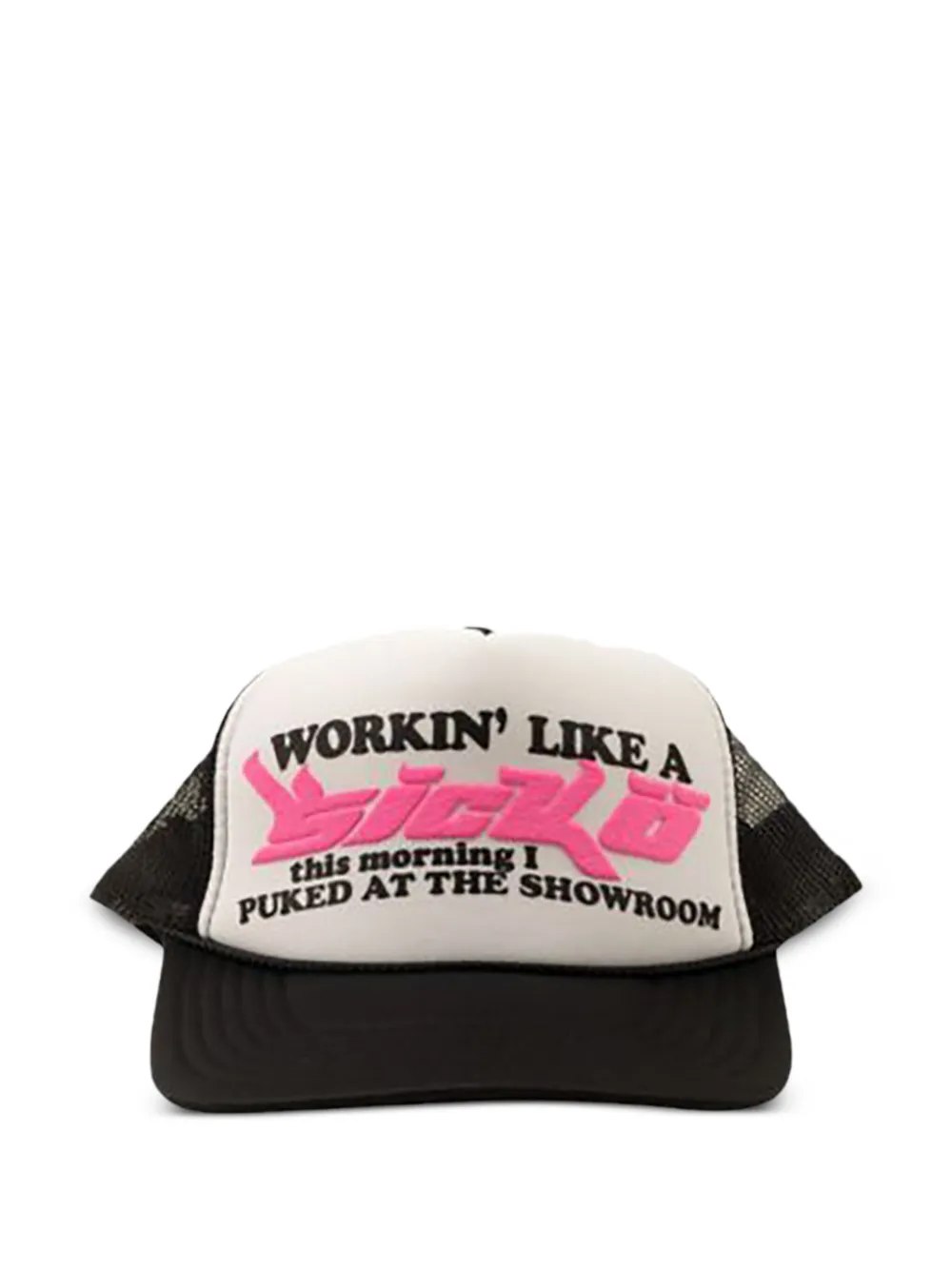 logo-print trucker cap