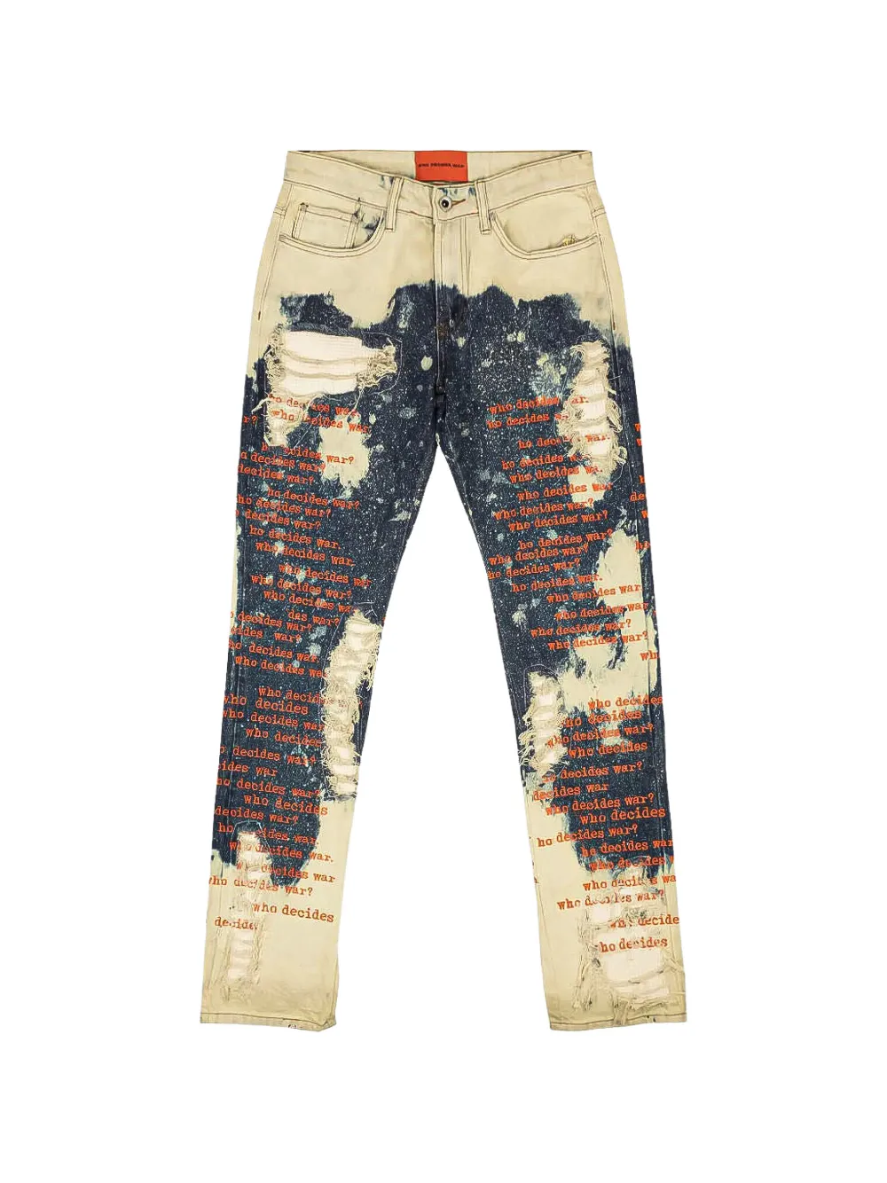 Who Decides War Scripture straight-leg jeans - Blu